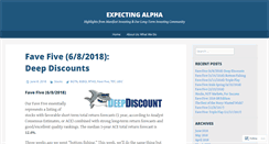 Desktop Screenshot of expectingalpha.com