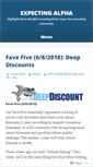 Mobile Screenshot of expectingalpha.com